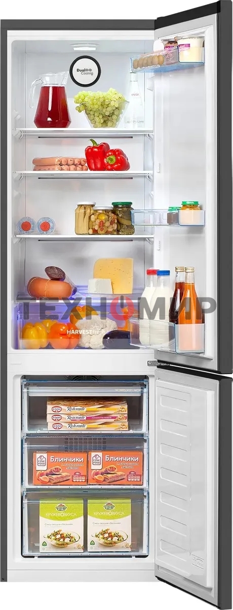 Холодильник Beko B3R0CNK312HG серый двухкамерный 200/76л морозилка снизу, No Frost