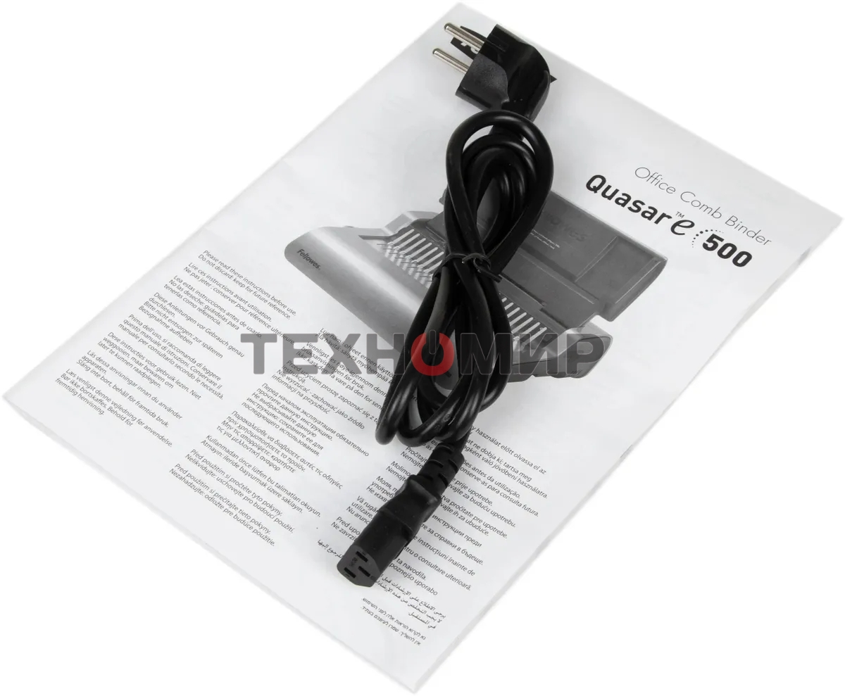 Переплетчик Fellowes Quasar E (FS-56209) A4/перф.20л.сшив/макс.500л./пластик.пруж. (6-50мм)/электр.