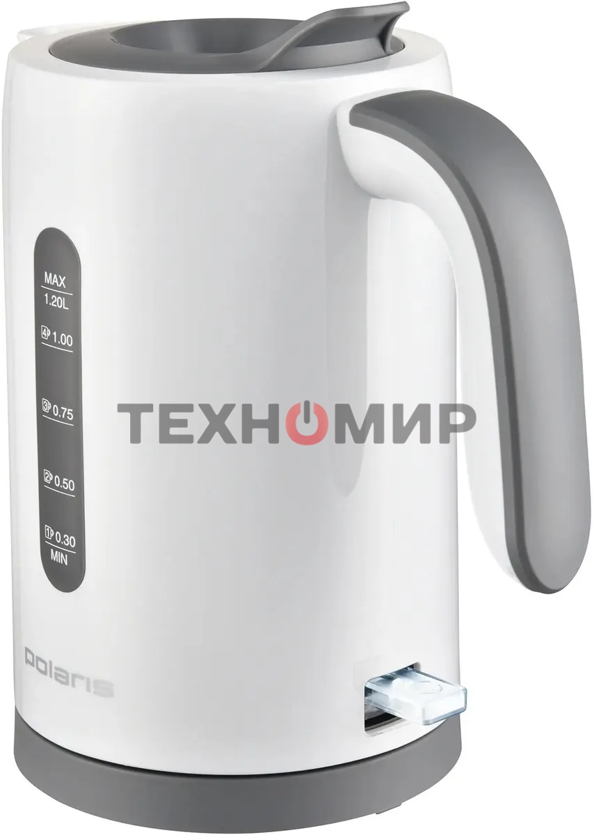 Чайник электрический Polaris PWK 1220C Water Way Pro 1.2 л, 2200 Вт, белый корпус: пластик (PWK 1220C)