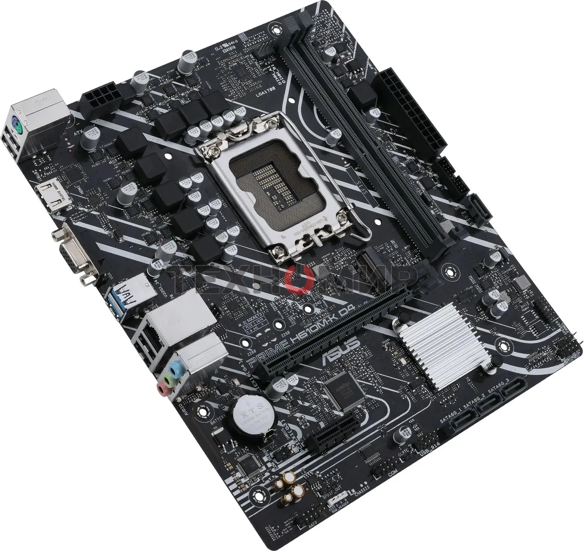 Материнская плата ASUS PRIME H610M-K D4, LGA 1700, Intel H610, 2xDDR4, 4xSATA, 1xM.2, 1xPCIe 4.0 x16, 1xPCI, 1xHDMI, 1xVGA, 1x 1Gb LAN, 2xUSB-A 2.0, 2xUSB-A 3.2 Gen 1, 3x3.5 мм, 7.1, mATX