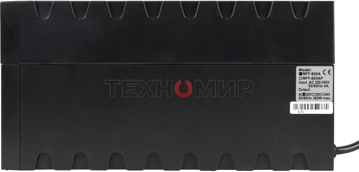 Источник бесперебойного питания Powercom Raptor RPT-600A 360Вт 600ВА черный