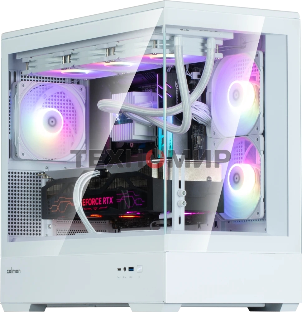 Компьютерный корпус ZALMAN P30 V2, MATX, белый, WINDOW, 2x3.5