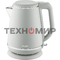 Чайник электрический Haier HK-502 1.5л. 3000Вт серый корпус: нерж.сталь/пластик (TD0029960RU)