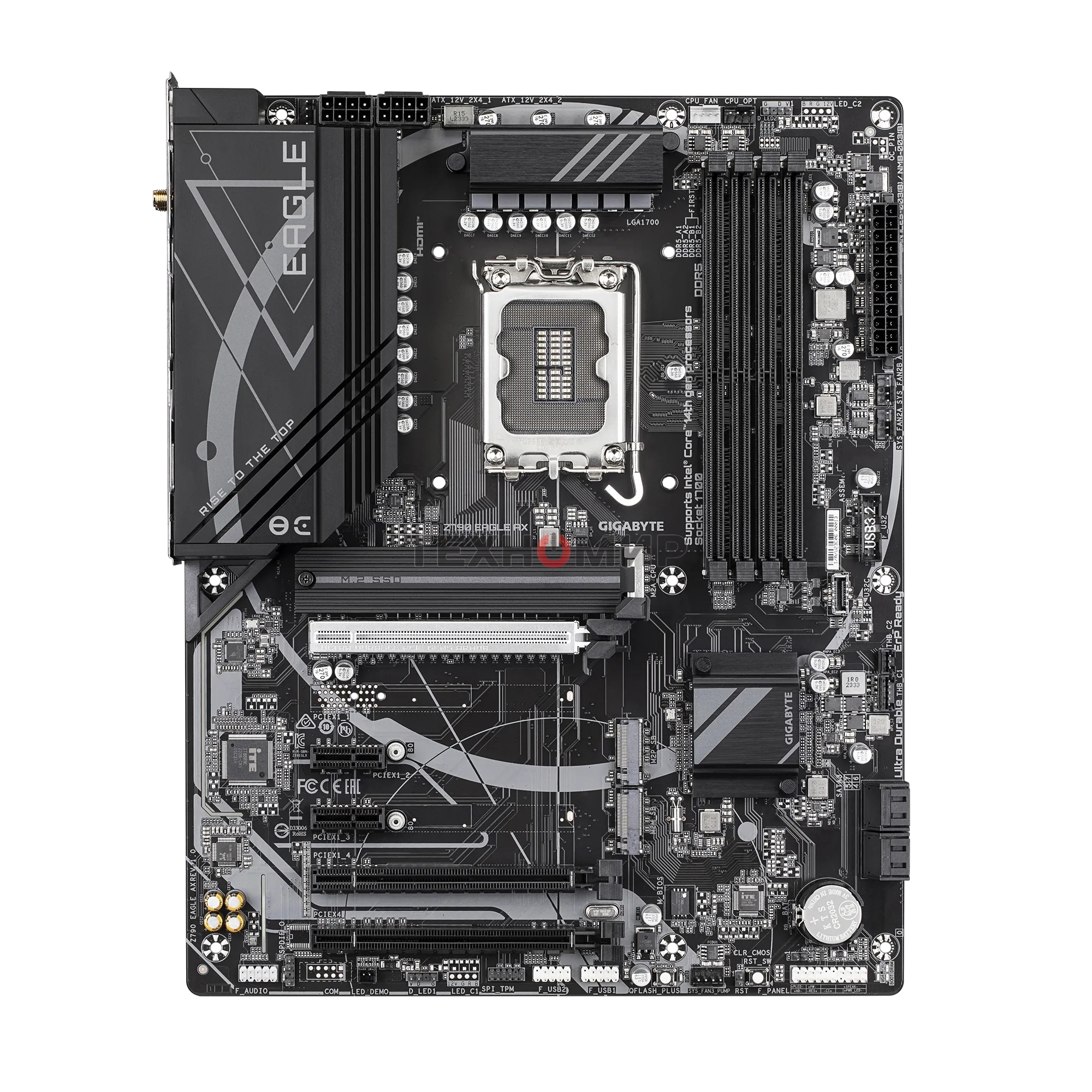 Материнская плата Gigabyte Z790 EAGLE AX, LGA 1700, Intel Z790, 4xDDR5, 4xSATA, 3xM.2, 1xPCIe 3.0 x1, 1xPCIe 4.0 x4, 1xPCIe 5.0 x16, 1xHDMI, 1xDP, 1x 2.5Gb LAN, 2xUSB-A 2.0, 4xUSB-A 3.2 Gen 1, 1xUSB 3.2 Gen 2, 7.1, ATX