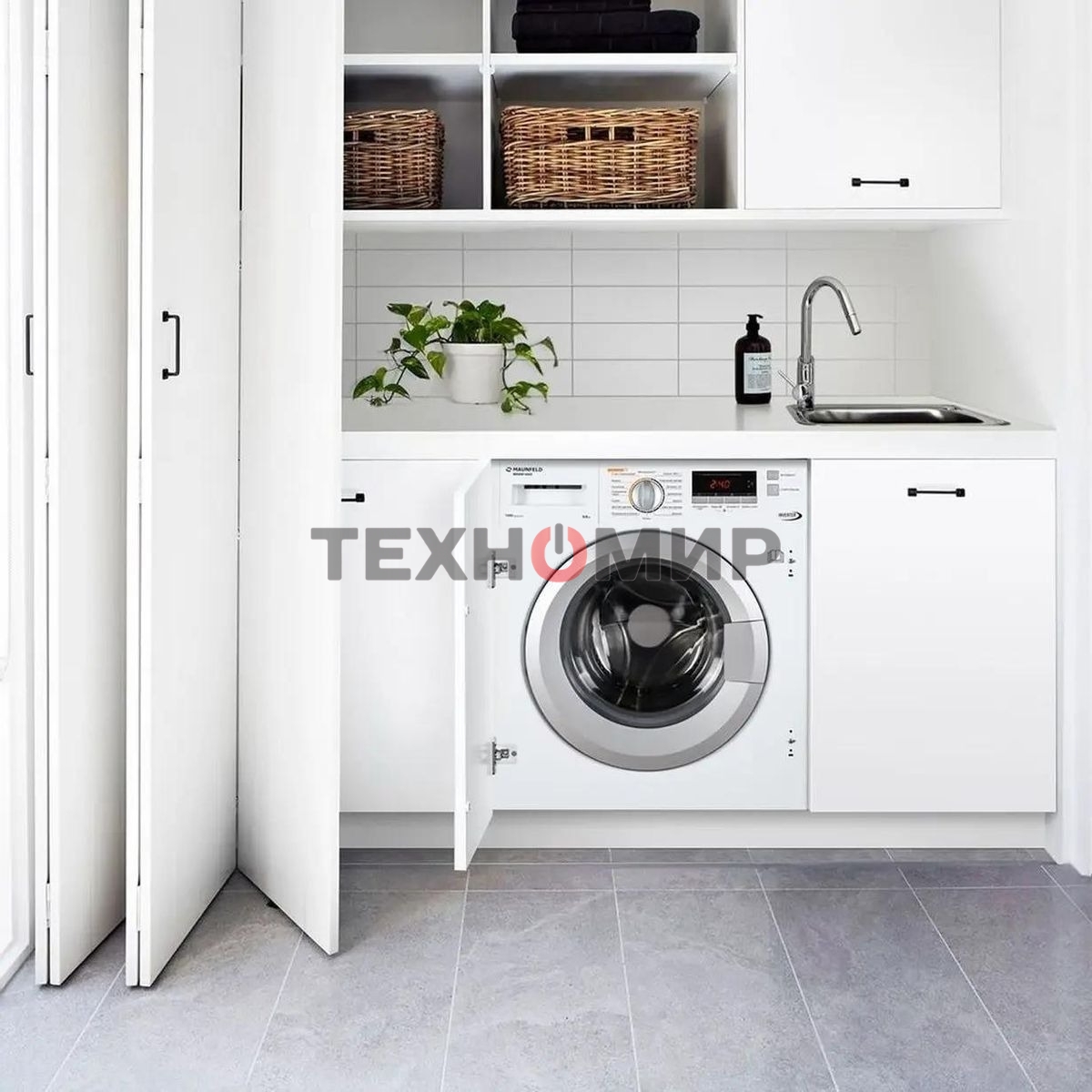 Встраиваемая стиральная машина Maunfeld MBWM1486S с сушкой