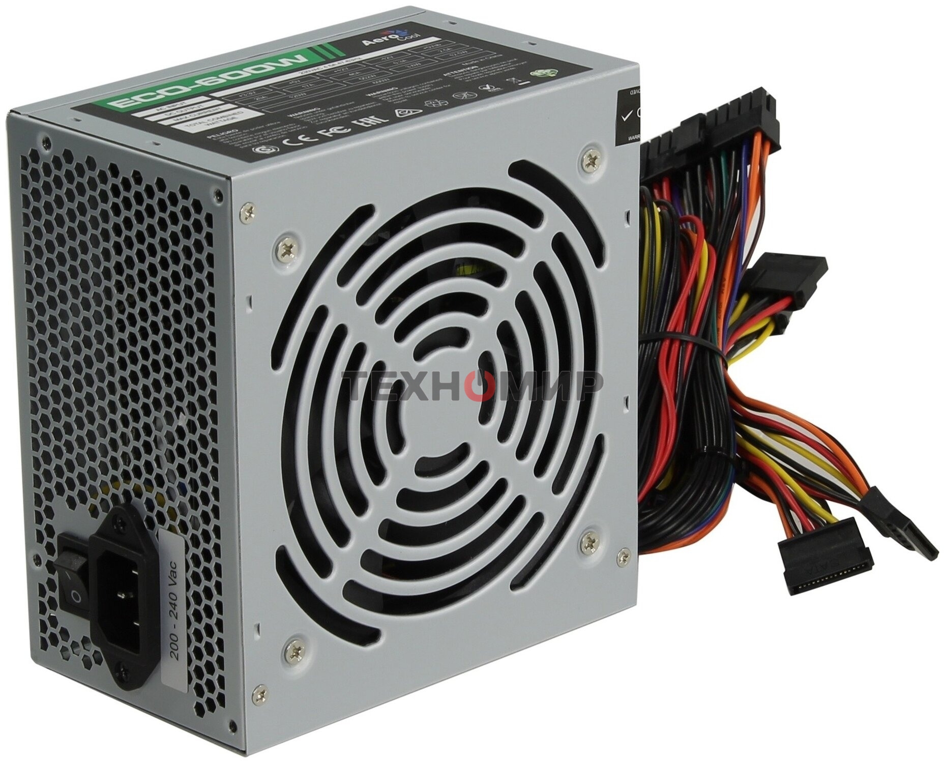 Блок питания Aerocool/Formula 600W Retail ECO-600W, 600Вт, 120мм, серый