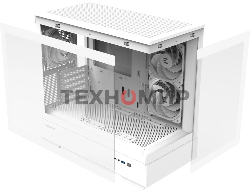 Компьютерный корпус ZALMAN P30 V2, MATX, белый, WINDOW, 2x3.5