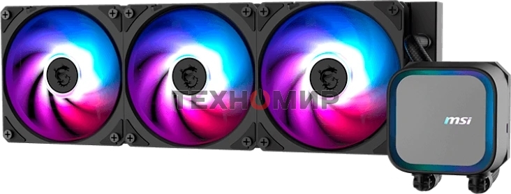 Система жидкостного охлаждения MSI MAG CORELIQUID A13 360 черный 120мм алюминий+медь 4-pin