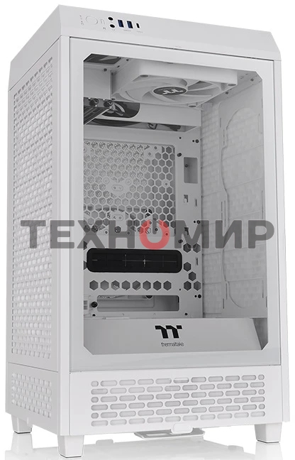 Компьютерный корпус Thermaltake The Tower 200 белый без БП miniITX 11x120мм 5x140мм 2xUSB 3.0 1xUSB3.1 audio bott PSU
