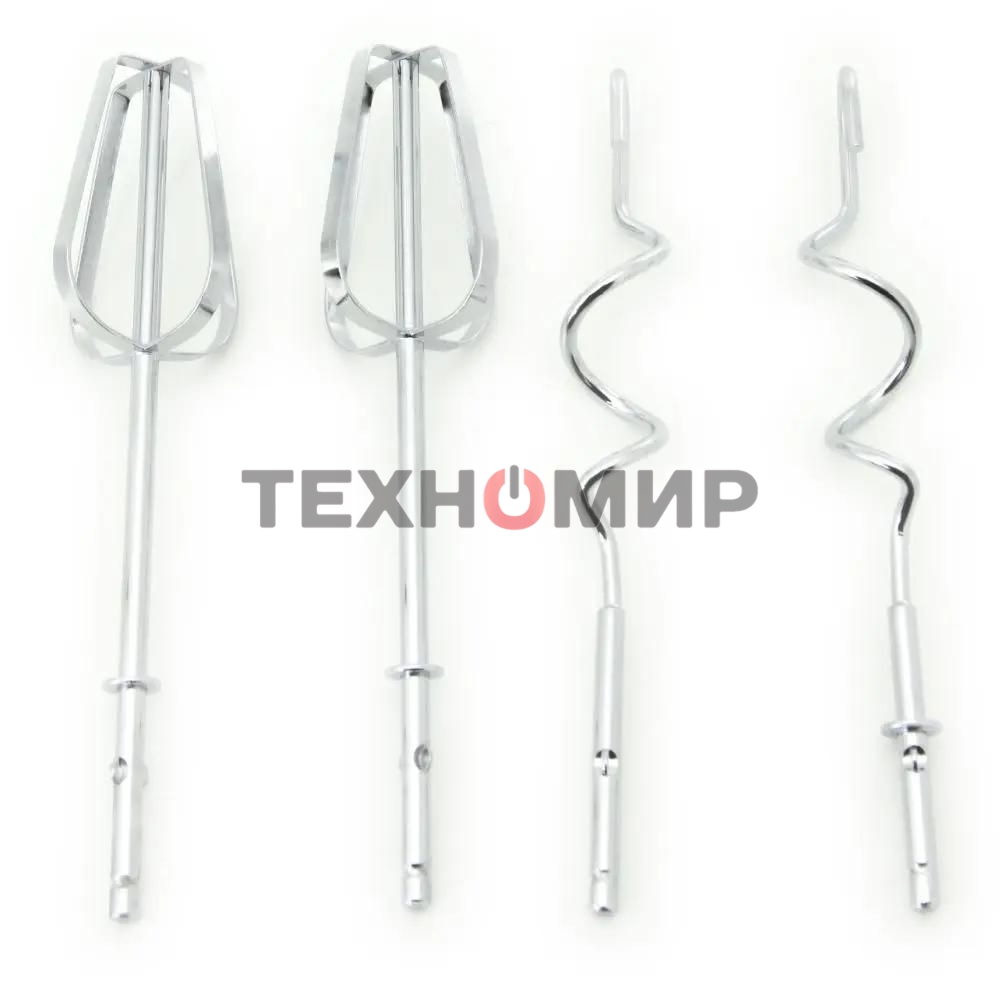 Миксер SUPRA MXS-530 с чашей. 500 Вт. Режим Турбо. 5 скоростей. Две насадки: для взбивания яиц и крема и для замеса тяжелого теста. белый