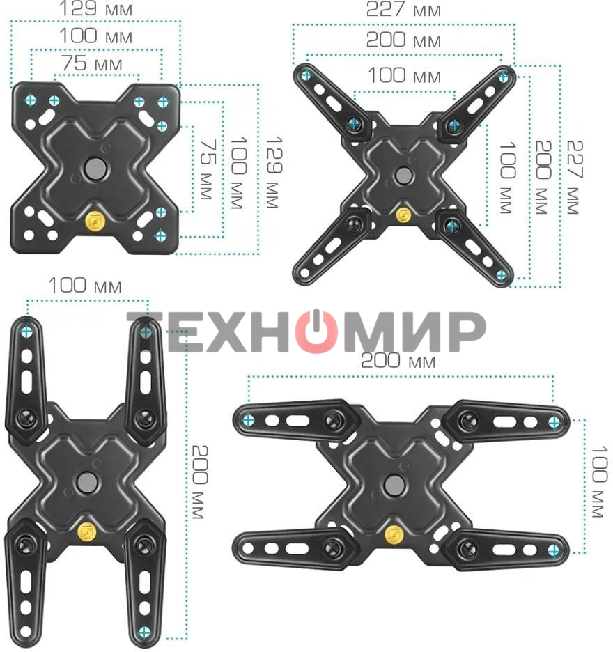 Кронштейн Arm media MARS-7 черный, 15 шт/уп. Кр. стал. настенный для TV 20