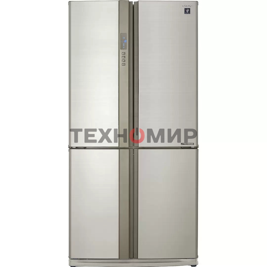 Холодильник Sharp SJ-EX93PBE бежевый трехкамерный 345/211 л морозилка снизу Side by Side