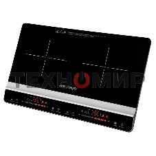 Плитка электрическая индукционного типа с двумя конфорками Endever Skyline IP-66, черный, мощность 1800 Вт+1300 Вт, диаметр посуды 12-26 см, 2 шт/уп