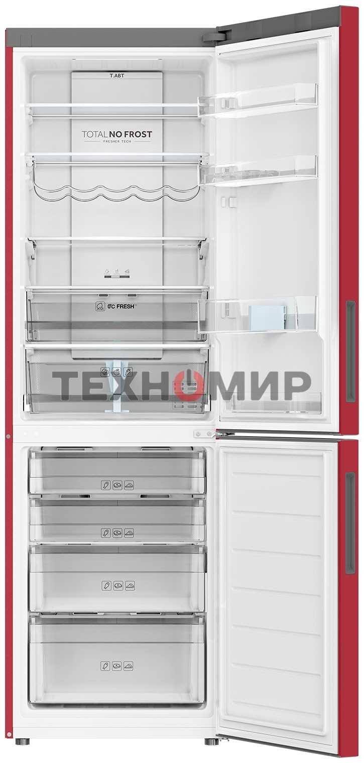 Холодильник Haier C2F636CRRGU1 красный двухкамерный 256/108 л морозилка снизу, No Frost