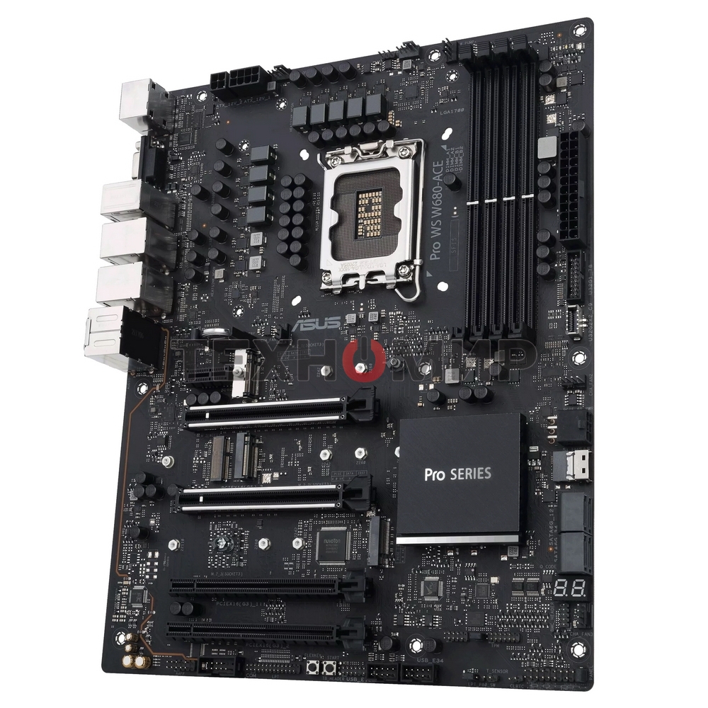 Материнская плата ASUS PRO WS W680-ACE Intel W680 (LGA 1700) ATX motherboard, PCIe® 5.0, DDR5, dual Intel 2.5 Gb Ethernet, three PCIe 4.0 M.2 slots, USB 3.2 Gen 2x2 front panel connector, SlimSAS, SATA 6 Gbps, HDMI®, DisplayPort and VGA