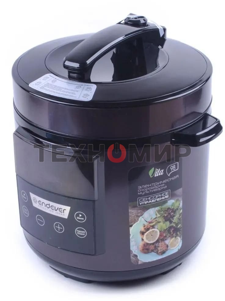 Мультиварка-скороварка Endever VITA 98 черный/сливовый электрическая Endever Vita 98