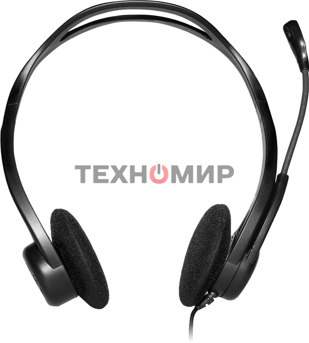 Гарнитура проводная с микрофоном Logitech 960 черный 2.4м накладные оголовье (981-000100)