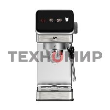 Кофеварка рожковая BQ CM7003 серебристый, исп. кофе - молотый, 1,2 л, 1350 Вт, 20 бар
