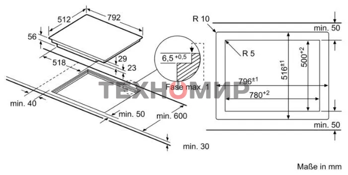 Индукционная варочная панель Bosch PXE801DC1E черный