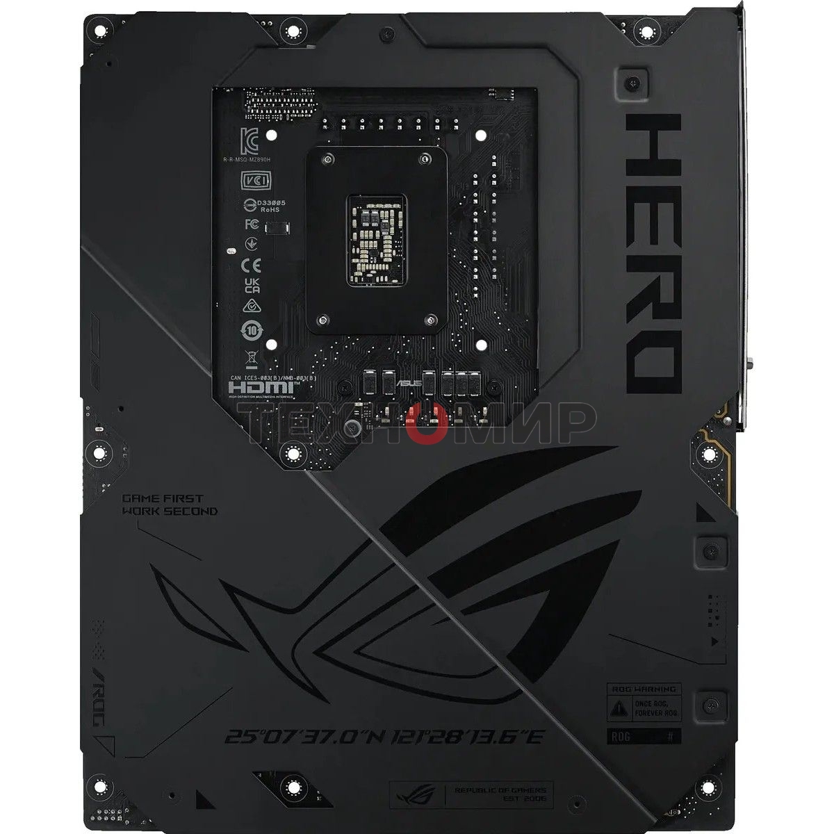 Материнская плата ASUS ROG MAXIMUS Z890 HERO, LGA 1851, Intel Z890, 4xDDR5, 4xSATA, 6xM.2, 1xPCIe 5.0 x16, 1xPCIe 4.0 x4, 1xPCIe x1, 1xHDMI, 2xUSB-C (видеовыход), 4xUSB-A 3.2 Gen 1, 4xUSB-A 3.2 Gen 2, 1xUSB-C 3.2 Gen 2, 2xUSB-C Thunderbolt 4, 2x 5Gb LAN, 