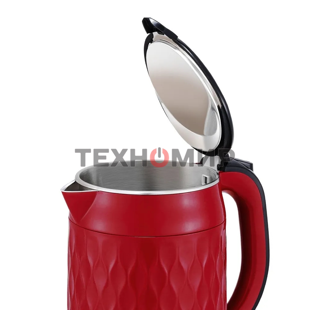 Чайник электрический BQ KT1715P Red-Black. Мощность:1800 Вт, Объем 1.7 л