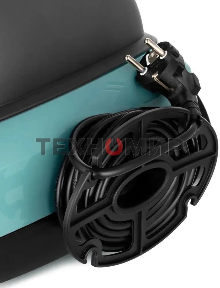 Пароочиститель напольный Kitfort КТ-9187 2000Вт черный/бирюзовый