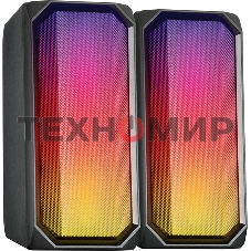 Акустическая система RGb 2.0 + Bluetooth, Qumo Charisma (ВТ 0054), 15ВТ, объемное звучание, отключаемая многорежимная RGb подсветка, USB+Jack 3,5мм