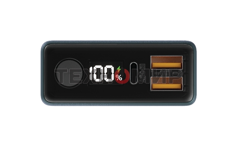 Портативный аккумулятор OLMIO QX-10, 10000mAh, 22.5W, QuickCharge3.0/PowerDelivery, LCD, темно-зеленый