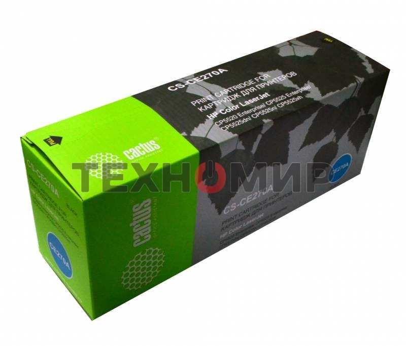 Картридж лазерный Cactus CS-CE270A черный (13000 стр.) для HP Color LaserJet Enterprise CP5525