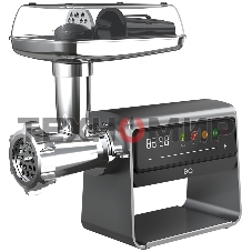 Мясорубка электрическая BQ MG2007 PREMIUM серый, 2500 Вт, 2.7 кг/мин, реверс, защита от перегрузки, насадки - 5