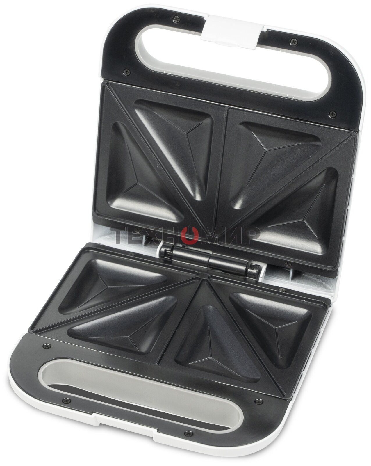 Сэндвич-тостер Galaxy Line GL 2962, белый, с несъемными пластинами, 800 Вт, индикаторы нагрева и сети, антипригарное покрытие рабочей поверхности, теплоизолированный корпус, прорезиненные ножки, препятствующие скольжению