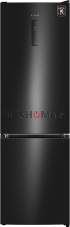 Холодильник Weissgauff WRK 2000 Total NoFrost Inverter Black черный двухкамерный 240/95л морозилка снизу