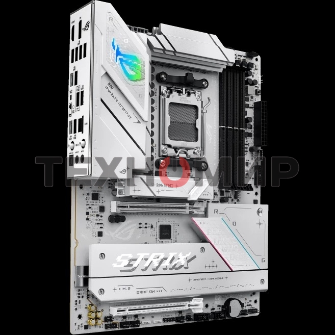 Материнская плата ASUS ROG STRIX B850-A GAMING WIFI, AM5, AMD B850, 4xDDR5, 2xSATA, 4xM.2, 1xPCIe 5.0 x16, 1xPCIe 4.0 x16, 1xPCIe x4, 1xDP, 1xHDMI, 1x2.5Gb LAN, 1xUSB-C 20Gbps, 1xUSB-C 10Gbps, 2xUSB-A 10Gbps, 4xUSB 5Gbps, 2xUSB-A 2.0, 3x3.5 мм, 7.1, ATX