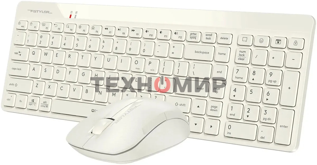 Комплект клавиатура+мышь A4Tech FStyler FG2300 Air беспроводной, USB, 1200 DPI, бежевый