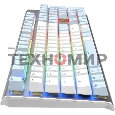 Клавиатура проводная A4Tech Fstyler FS100 Neon, USB, синий/белый