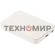 Портативный аккумулятор Solove W12 5000mAh QC3.0/PD3.0 20W 3A USB-C беспров.зар. бежевый (W12 BEIGE RUS)