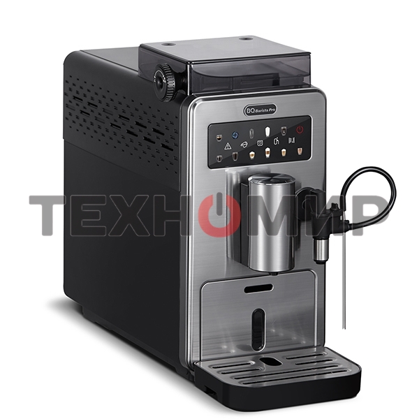 Кофемашина автоматическая BQ CM9003 серебристый/черный, исп. кофе - зерновой, 2 л, 1450 Вт, 15 бар
