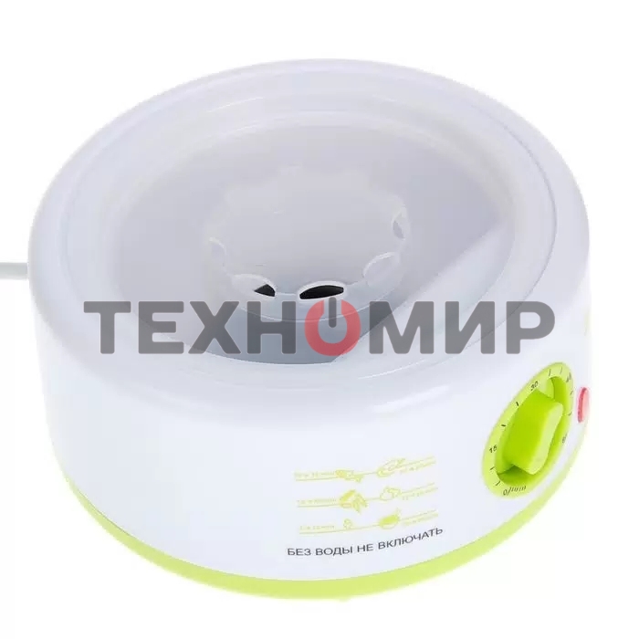 Пароварка электрическая Sakura SA-7213GR 2ч (5,0л) 500Вт бел/зел