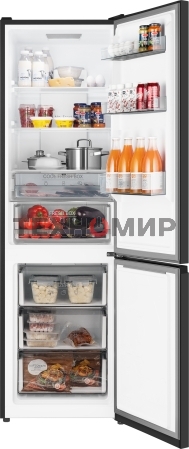 Холодильник Weissgauff WRK 2000 Total NoFrost Inverter Black черный двухкамерный 240/95л морозилка снизу