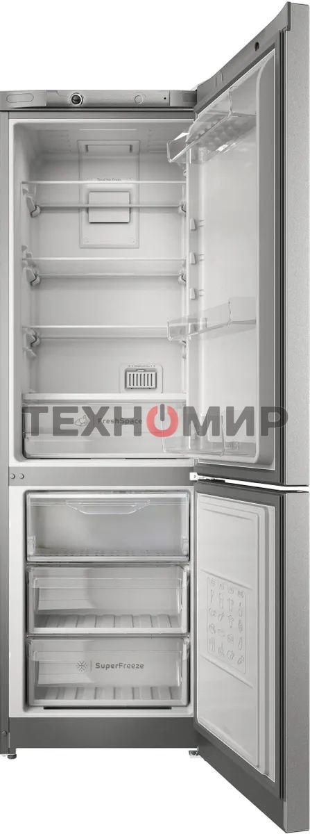 Холодильник Indesit ITS 4180 XB нержавеющая сталь двухкамерный 220/78 л морозилка снизу, No Frost