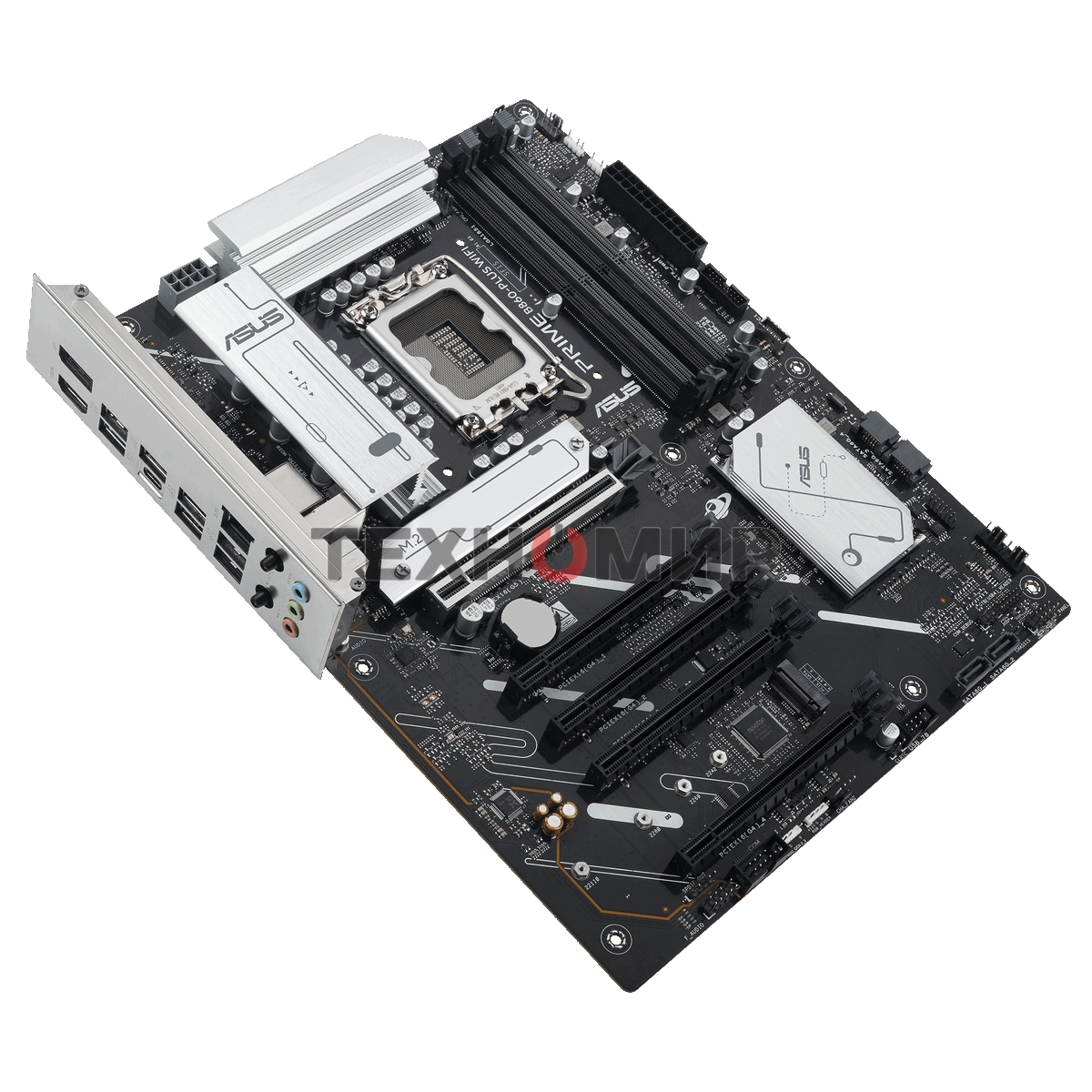 Материнская плата ASUS PRIME B860-PLUS WIFI, LGA 1851, Intel B860, 4xDDR5, 4xSATA, 2xM.2, 1xPCIe 5.0 x16, 4xPCIe 4.0 x16, 2xUSB-C, 4xUSB-A 3.2 Gen 1, 2xUSB-A 3.2 Gen 2, 1xHDMI, 1xDP, 1x2.5Gb LAN, 7.1, ATX