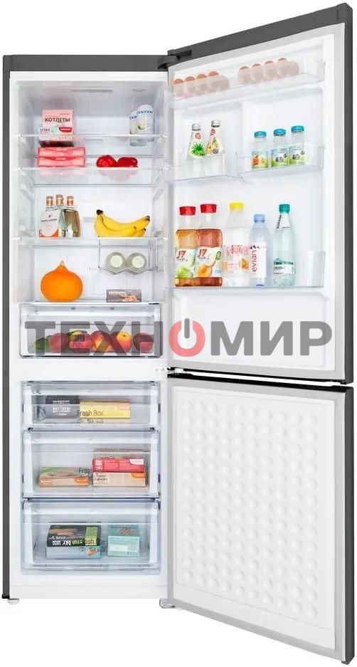 Холодильник Maunfeld MFF187NFIX10 нержавеющая сталь двухкамерный 232/98л морозилка снизу