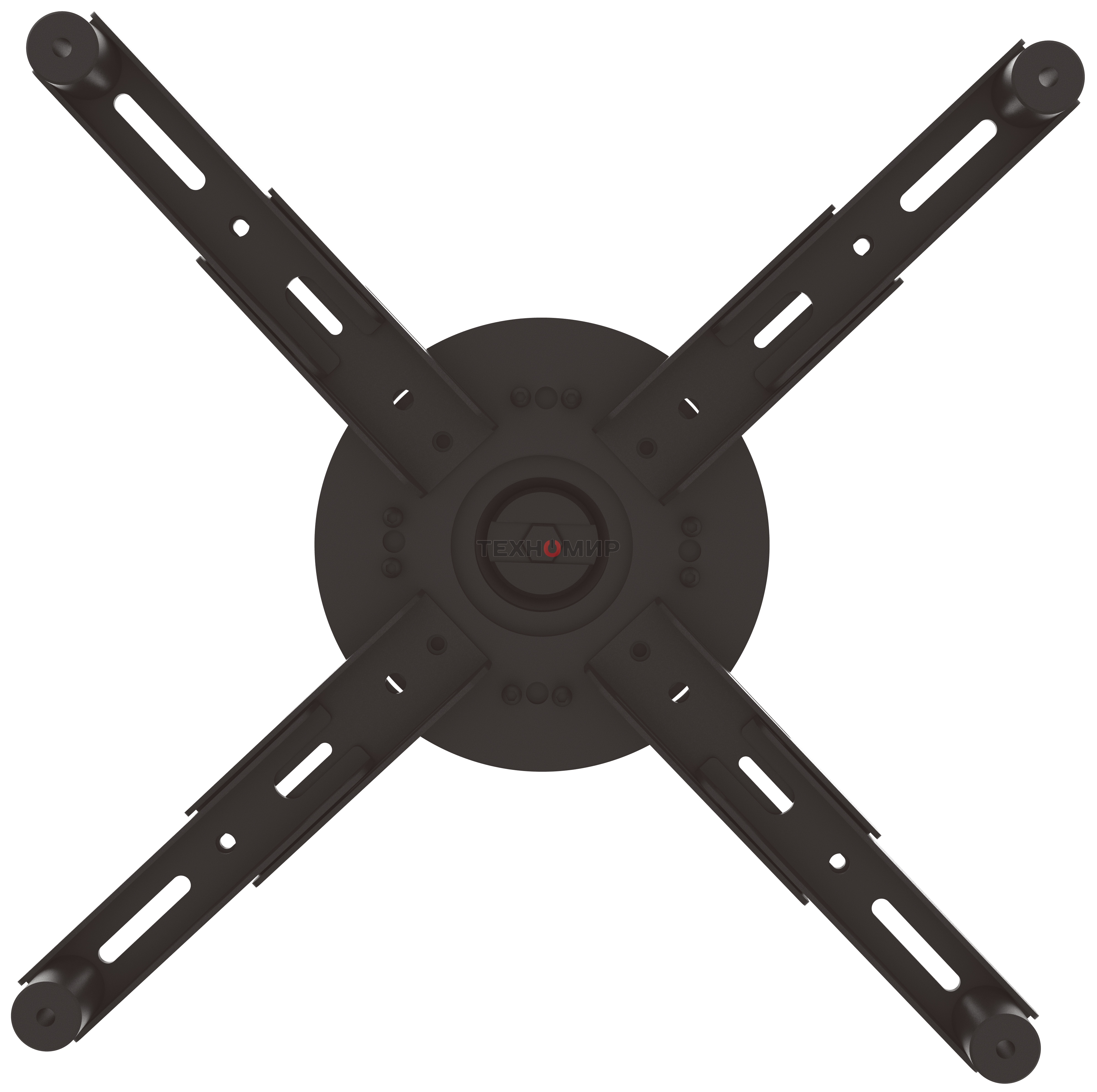 Потолочный комплект для проектора Wize Pro PRXL23A длина штанги 67,7-100,7 см, расстояние между крепежными отверстиями 404 мм,наклон +/-11°,вращение 360°, до 100 кг,черный