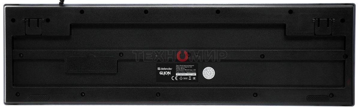 Комплект клавиатура+мышь Defender Glion C-123 проводной, USB, 1600 DPI, чёрный