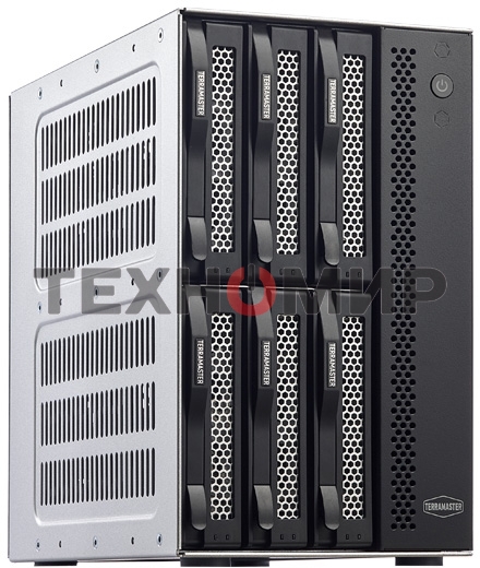 Сетевое хранилище TerraMaster D6-320 DAS tower/JBOD,RAID0,1/up to 2 SATA(3,5' or 2,5')/1xUSB3.2 Type-C gen2/1xPS/1YW