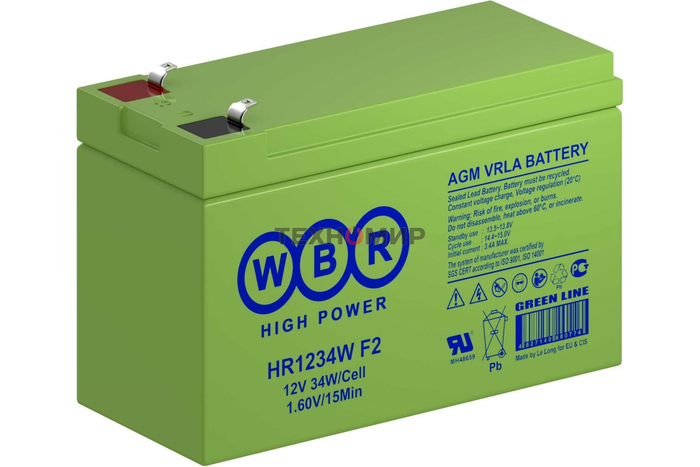 Батарея для ИБП WBR HR 1234W (12V 9Ah)