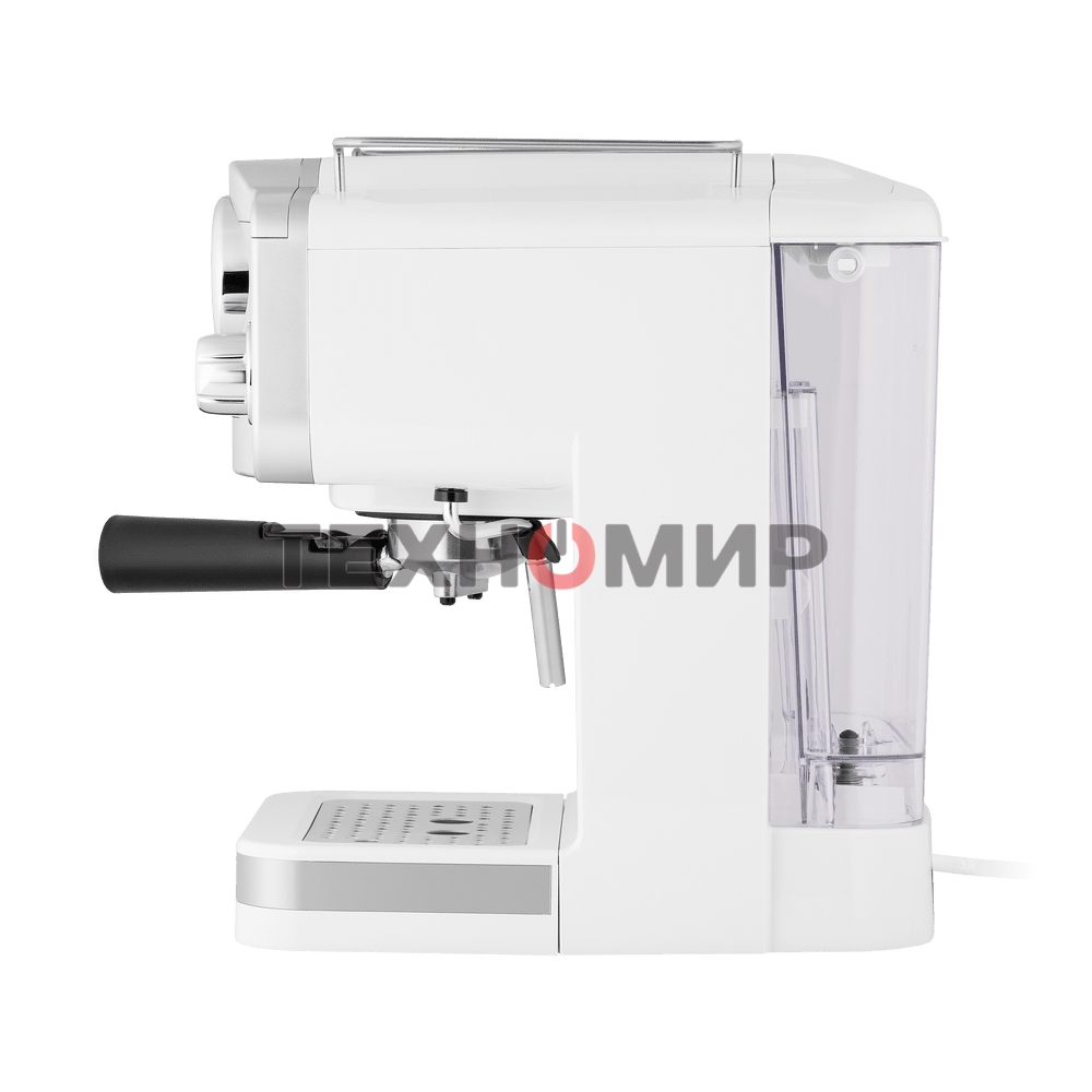 Кофеварка рожковая Maunfeld MF-735WH PRO белый, исп. кофе - молотый, 1.25 л, 1100 Вт, 15 бар