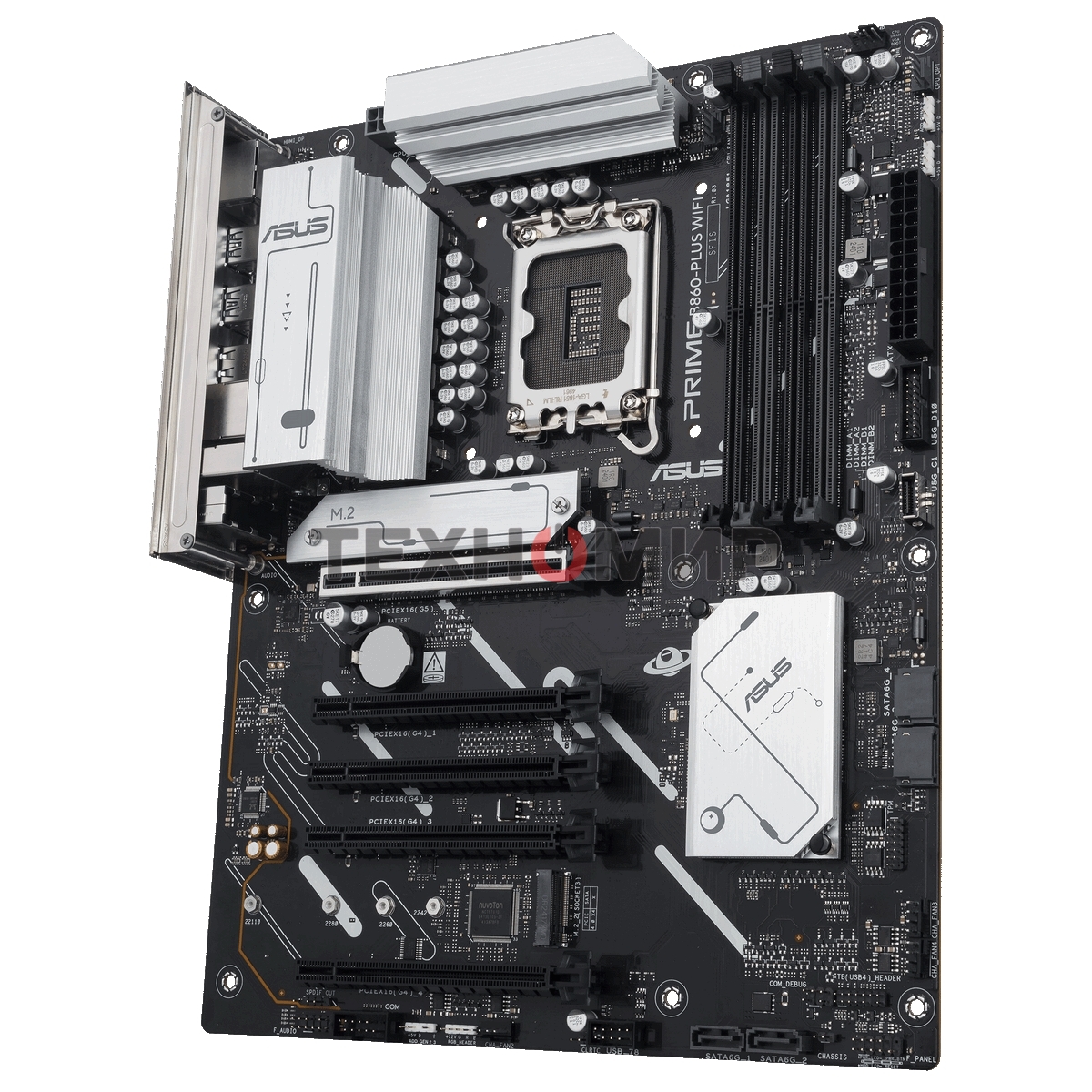 Материнская плата ASUS PRIME B860-PLUS WIFI, LGA 1851, Intel B860, 4xDDR5, 4xSATA, 2xM.2, 1xPCIe 5.0 x16, 4xPCIe 4.0 x16, 2xUSB-C, 4xUSB-A 3.2 Gen 1, 2xUSB-A 3.2 Gen 2, 1xHDMI, 1xDP, 1x2.5Gb LAN, 7.1, ATX