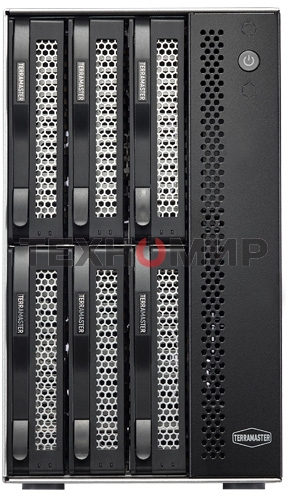 Сетевое хранилище TerraMaster D6-320 DAS tower/JBOD,RAID0,1/up to 2 SATA(3,5' or 2,5')/1xUSB3.2 Type-C gen2/1xPS/1YW