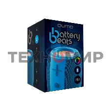 Колонка беспроводная QUMO BatteryBeats BT5.0 5Вт IP64 FM SD USB AUX подсветка 1500мА·ч синий